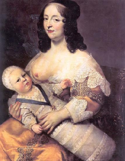 Charles Beaubrun Louis XIV et la Dame Longuet de La Giraudiere